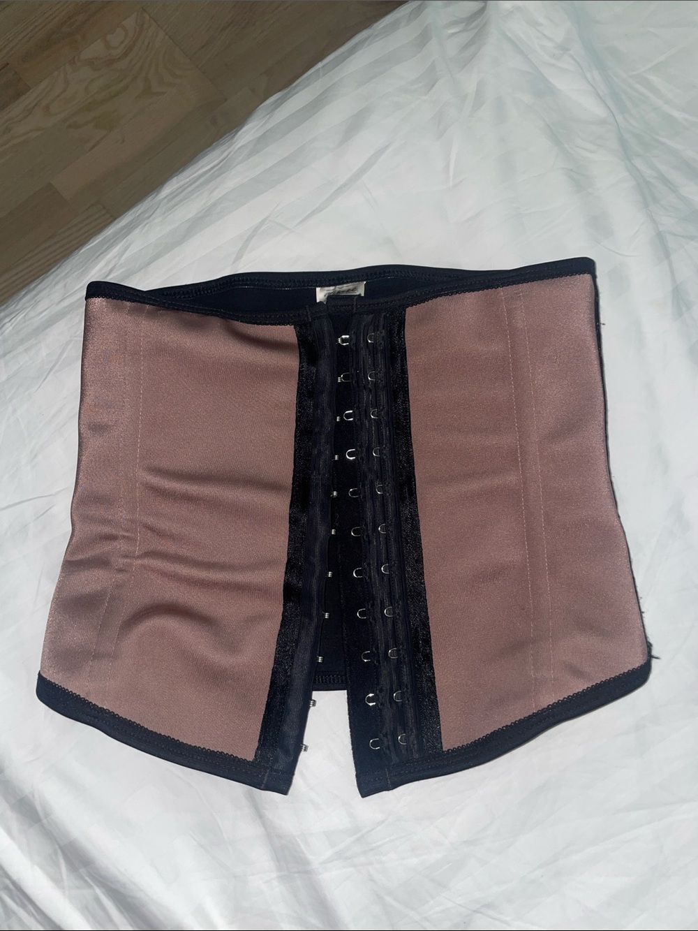 Mauve Pink Waist Trainer Corset Panel with Front Hook Closure